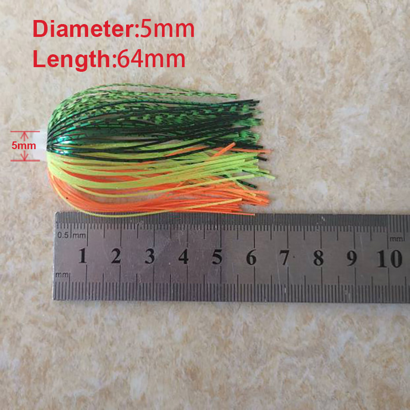 5 pçs/lote 88 fios 64mm saias  - Fishing Lure Spinnerbait avaliação e preço