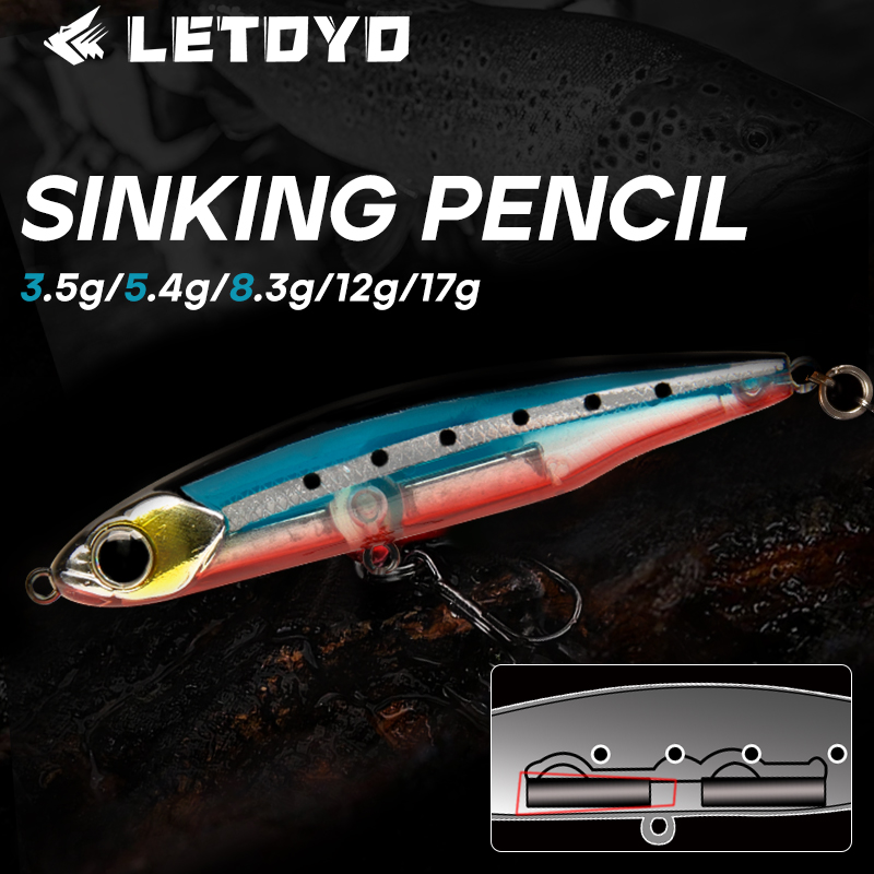 Letoyo afundando lápis 17g 12g - Fishing Lure Swimbait avaliação e preço