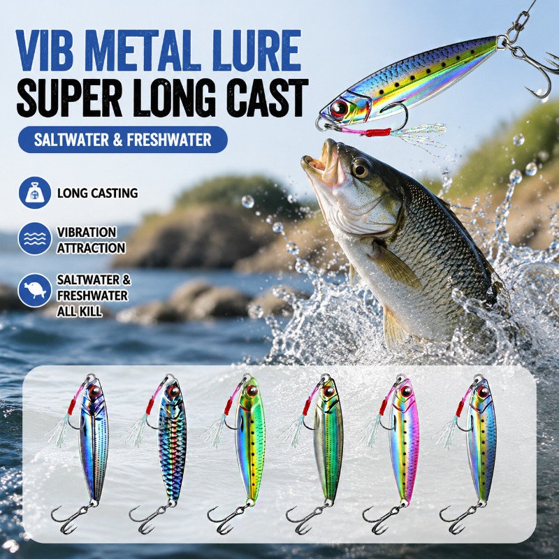Isca Artificial Metálica VIB I - Fishing Lure Blade Bait avaliação e preço